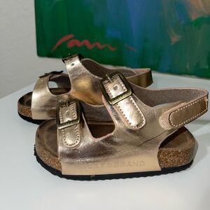 Lucky Brand Metallic Gold Kids Sandals